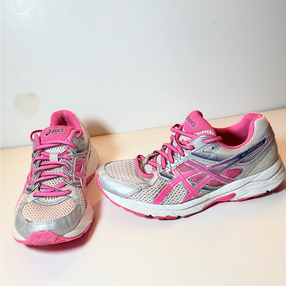 ASICS Women's Pink and Silver Athletic Shoes Sz 8.5